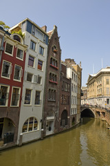 Fototapeta na wymiar Typical Amsterdam canals views