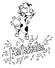 Kuh, Milkshake, Milch, Euter, schütteln