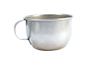 Aluminium cup isolated on white