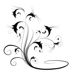 Dekoratives florales Blüten Ornament