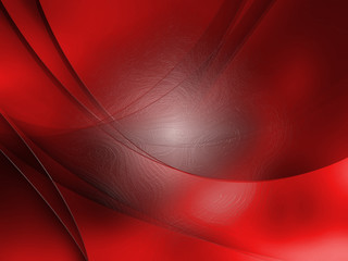 Abstract red Composition with lines and curves