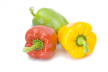 red, yellow and green pepper