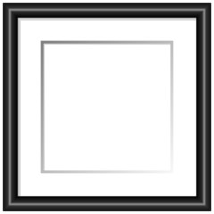Empty square black frame to insert your artwork