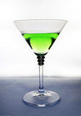 Fresh beverage in glass.