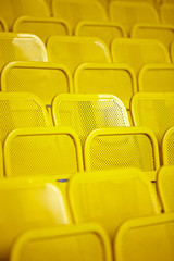 Naklejka premium Klappstühle auf der Tribühne