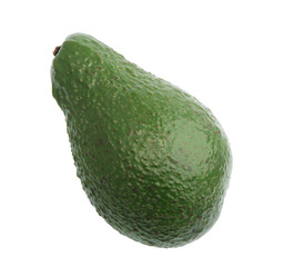 Single green avocado.