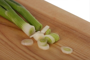 Sliced onion on the plate