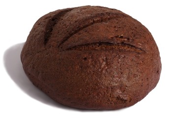 Single loaf of black bread