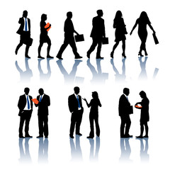 Business silhouettes