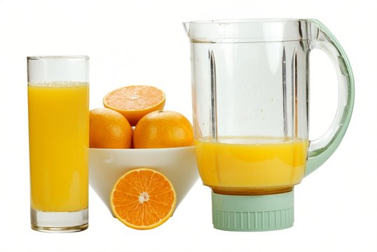 Orange Juice Isolated on White Background