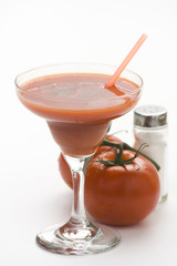 refreshment and healthy diet drink tomato juice