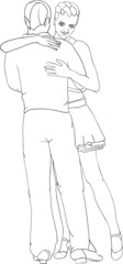 vector - latina dancers isolated on background