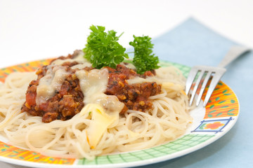 Spaghetti with bolognese sauce