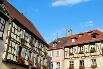 Maisons fleuries dans Ribeauvillé