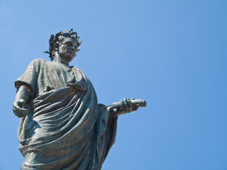 Orazio Flacco statue. Venosa. Basilicata.