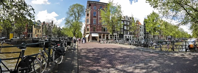 Fotobehang Panorama from Amsterdam innercity in the Netherlands © Nataraj