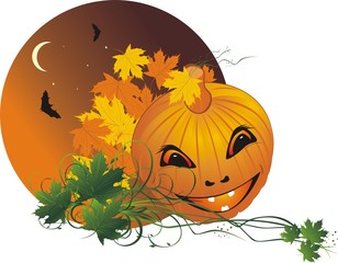 Halloween. Abstract composition for sticker. Vector