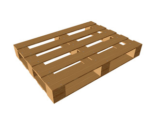 Holzpalette freigestellt