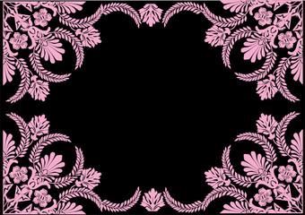 wide frame pink color on black