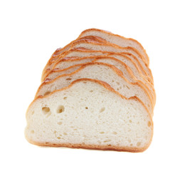bread cut by slices isolated.