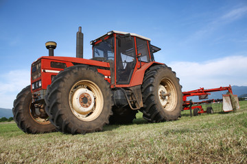 Tractor on field