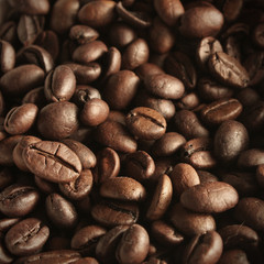 Close up of coffee beans