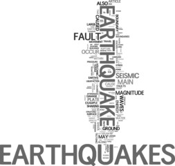 Earthquake tag cloud