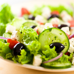 Close up of Greek Salad