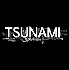 Fototapeta premium Tsunami word cloud
