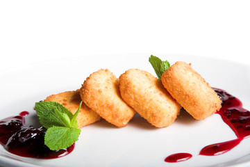 sweet fried cheese