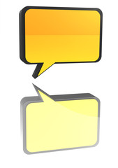 Bulle 3D noir et jaune