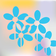 Blue flower concept