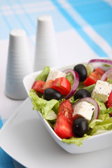 Close up Greek salad
