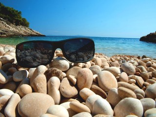 sunglasses on the beach