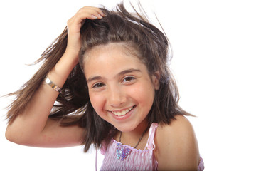 Fillette souriante...