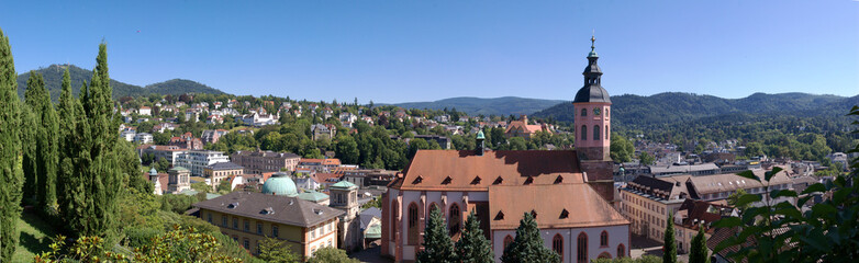 Obraz premium panoramic view on Baden-Baden