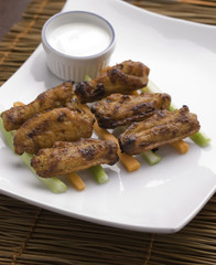chicken buffalo wings on plate