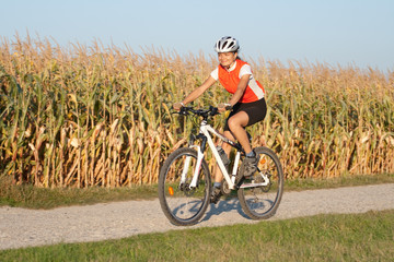 Girl cycling
