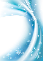 blue background and snowflake