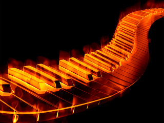 keyboard on fire © clearviewstock