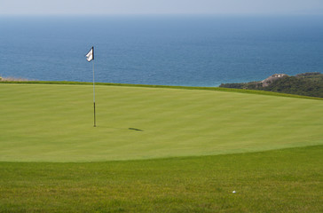 Obraz premium Green lawn for golf playing