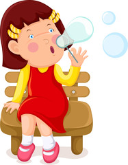 girl with bubbles