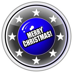 Merry Christmas High Quality Button Vector, Easily Editable.