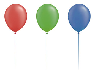 Red, Green & Blue Balloons