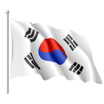 Flag of South Korea. Vector.