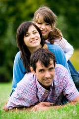 Fototapeta premium Happy family outdoors