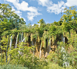 Waterfalls in park in Croatia