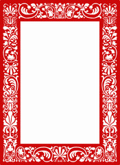 CADRE ROUGE VECTEUR