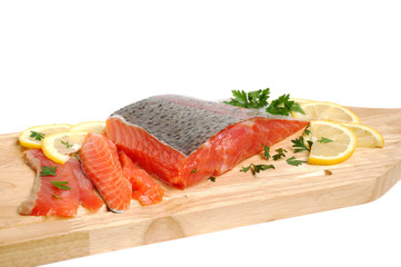Fresh salmon steak