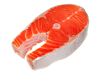 Fresh salmon steak